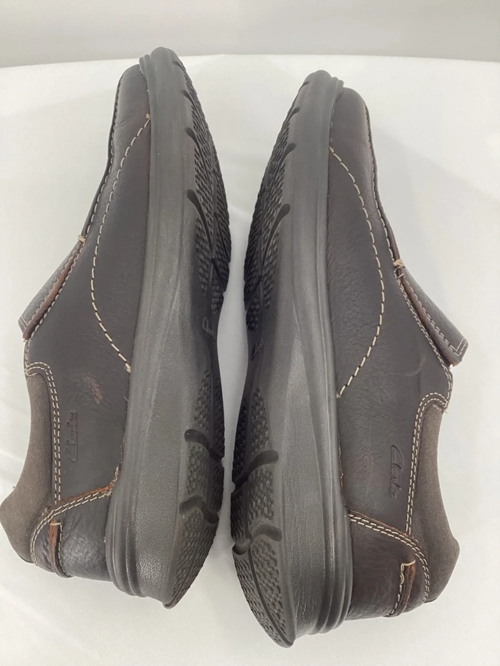 Clarks Men’s Cotrell Slip-On Loafers in Dark Brown Leather